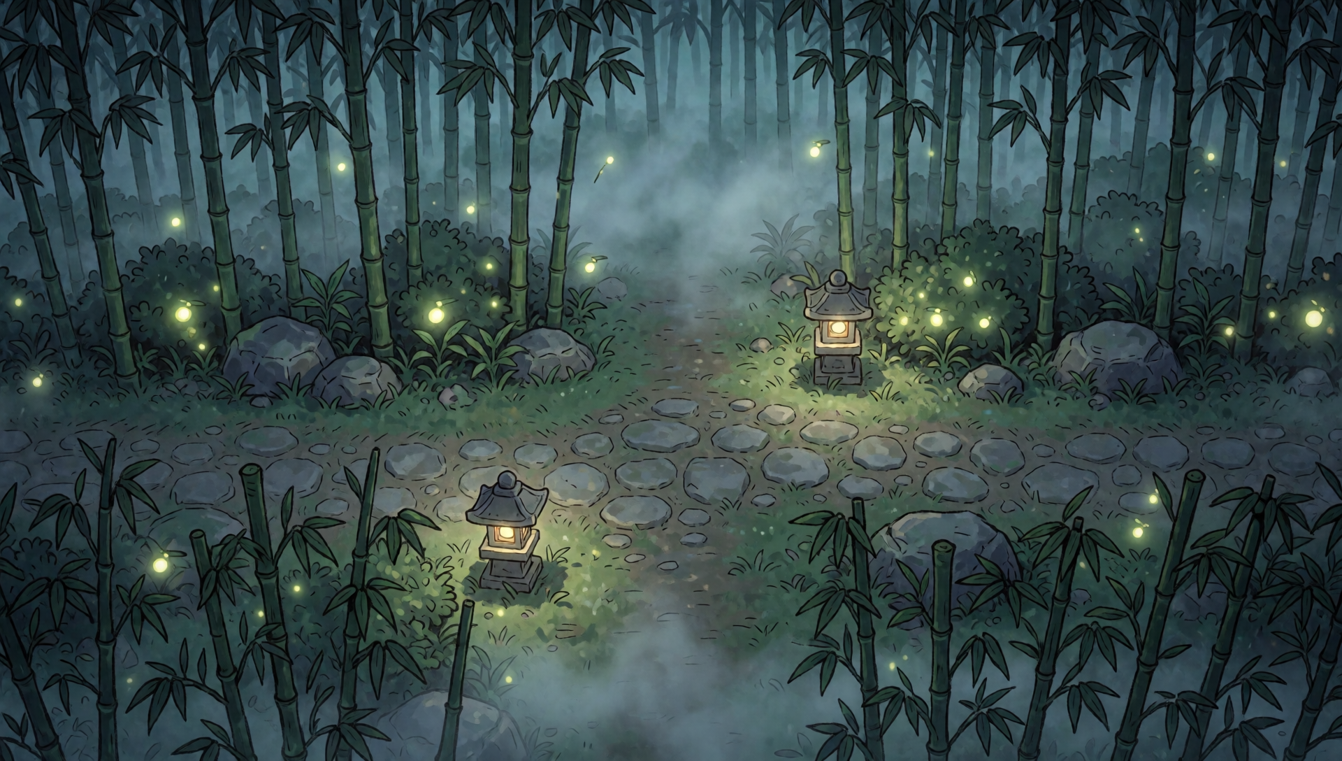 Mystic Bamboo Grove · Infinite Canvas